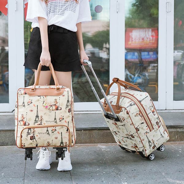 Women's Rolling Travel Bag, Short Trip Business Hand-Carry Storage Suitcase, Korean Style Luggage Bag, Small Trolley Bag