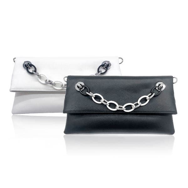 Korean Style Genuine Leather Clutch Bag Cowhide Women's Envelope Bag Commuter OL Simple Solid Color Folding Shoulder Bag Evening Clutch