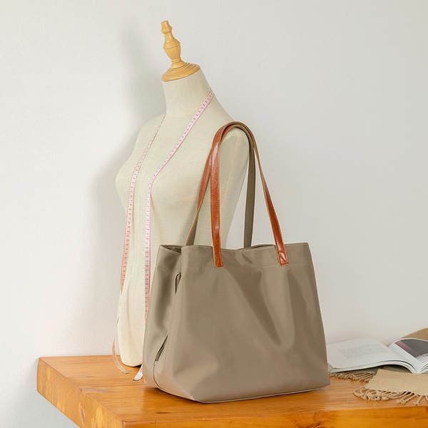 Women's Large Capacity Nylon Oxford Tote Bag, Casual Versatile Shoulder Bag, Trendy Canvas Handbag