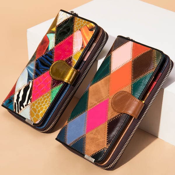 2023 New Cross-Border Luxury Women's Genuine Leather Wallet Large Capacity Tri-Fold Purse Cowhide Coin Purse Wholesale