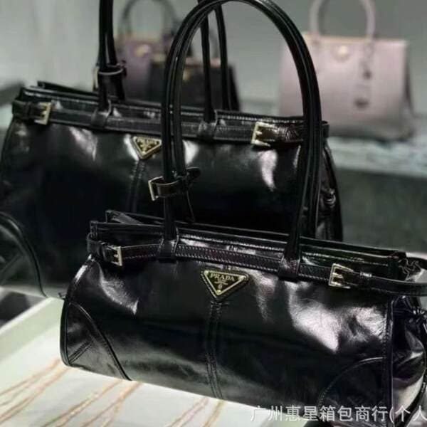 P-Style New Hobo Long Handle Tote Shoulder Bag Oil Wax Leather Soft Lux Underarm Baguette Biker Bag For Women