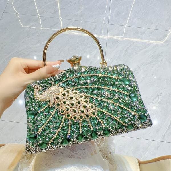 New Cross-Border Full Diamond Handbag Luxury Party Shoulder Crossbody Evening Bag Elegant Banquet Bag