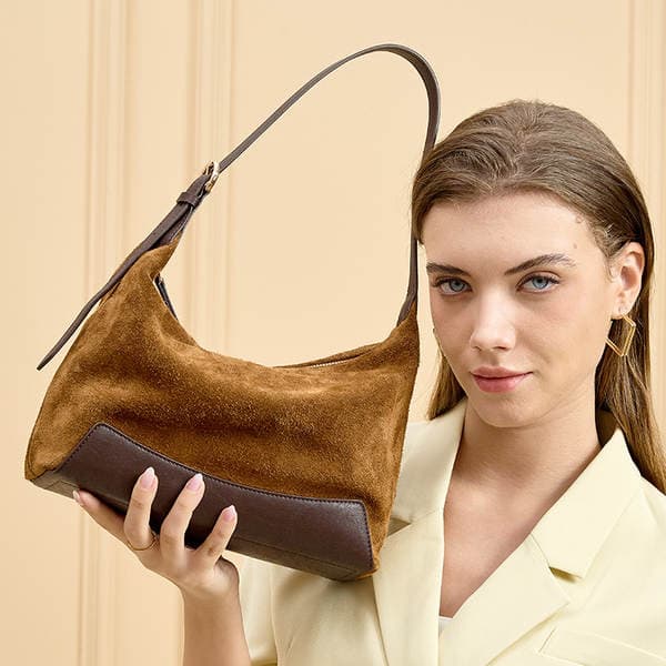 Suede Underarm Hobo Bag Luxury Commuter Crossbody Bag 2025 New Women's Handbag Shoulder Bag