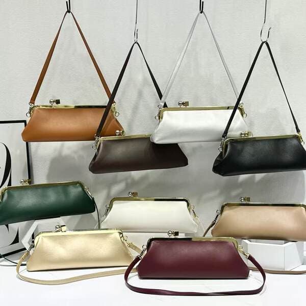 New French Plain Weave Baguette Bag Fashion Versatile Clutch Evening Bag Shoulder Underarm Bag For Women
