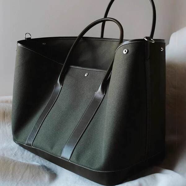 PU Canvas Large Capacity Tote Garden Bag for Women 2026 New High-End Commuter Handbag Shoulder Crossbody Bag