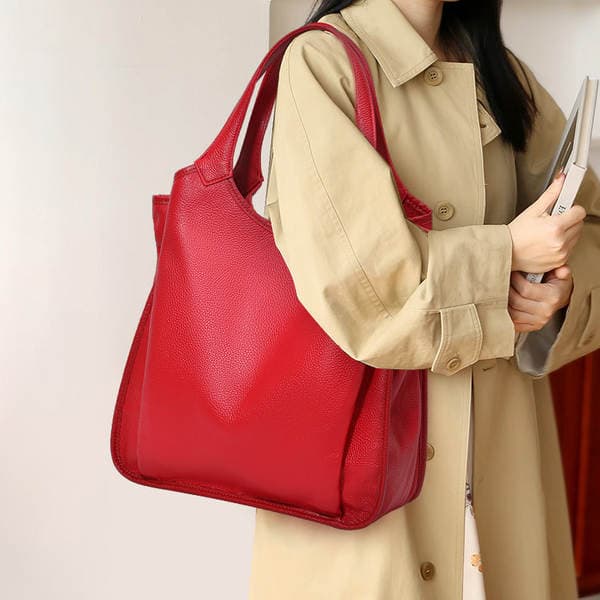 Women's Handbags 2026 New Arrival Top Grain Cowhide Shoulder Bag Fashion Versatile Large Capacity Tote Bag