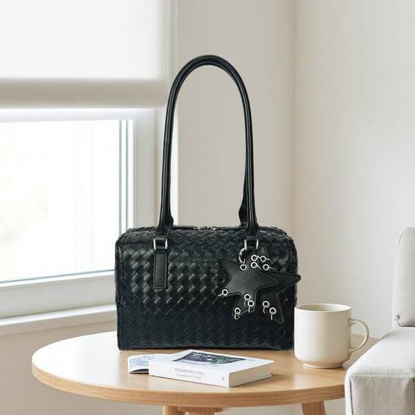 2026 New Arrival Woven Office Briefcase Underarm Bag For Women, Commuter Shoulder Handbag, Travel Star Pillow Bag