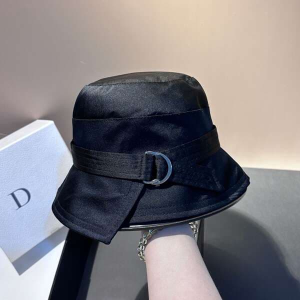 Spring/Summer New Acetate Fabric Belted Bucket Hat - Fashion Casual Youthful Versatile Luxury Designer Hat For Women