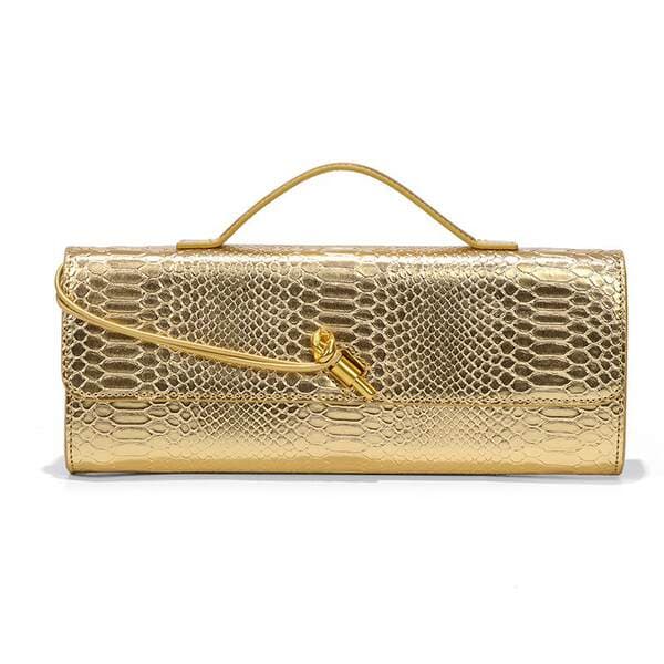Amazon Best-Seller Snakeskin Hand-Woven Bag, Fashionable Luxury Niche Evening Baguette Shoulder Bag For Women