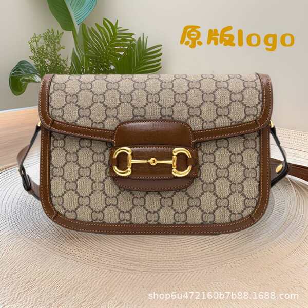 Genuine Leather Women's Bag 1955 Saddle Bag Xiao Zhan Style Luxury Shoulder Bag Crossbody Retro Underarm Bag With Logo