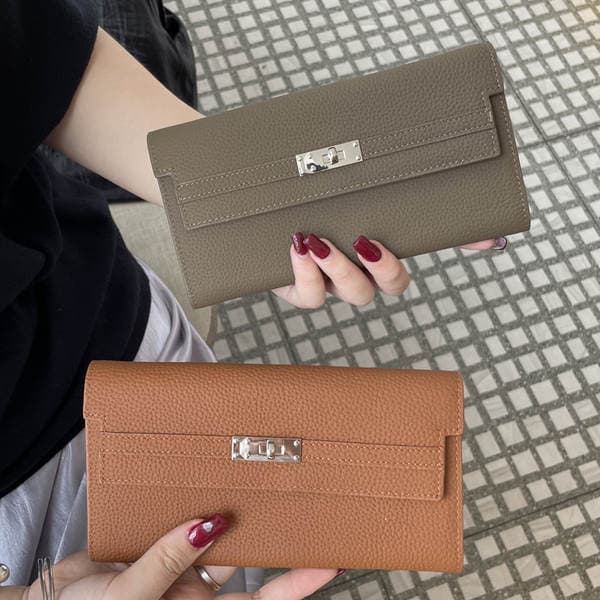 2026 New Top Grain Cowhide Leather Clutch Bag For Women Multifunctional Genuine Leather Long Wallet Luxury Phone Bag
