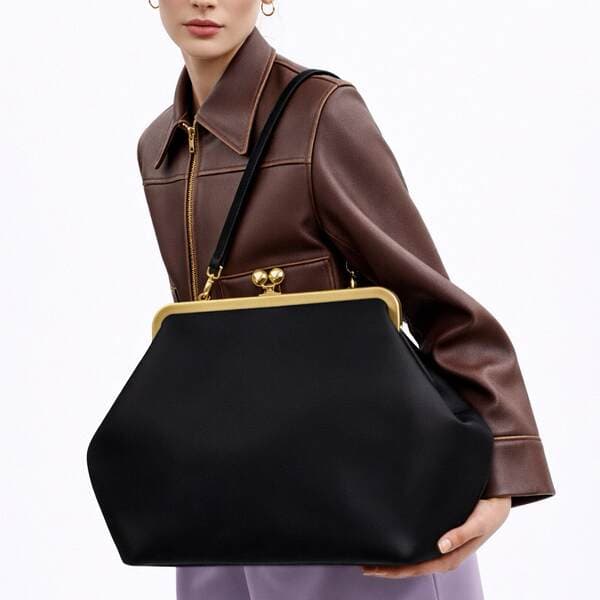 Light Luxury Niche Design Clasp Bag, Fashionable Evening Bag, Large Capacity Women's Handbag, Straw Woven Stone Grain Tote