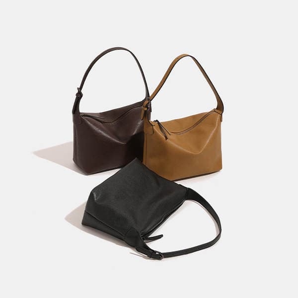 Soft Leather Underarm Hobo Bag For Women 2024 New Versatile Casual Handbag Korean Style Commuter Shoulder Bag Dumpling Bag