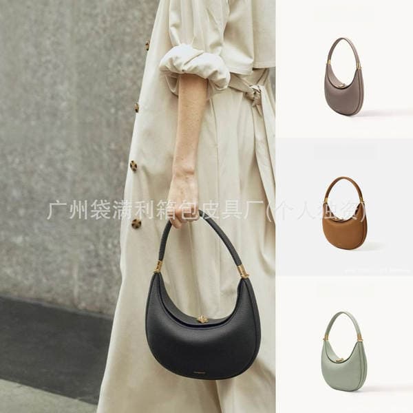 Cross-Border Yamashita Song Yuewan Medium Genuine Leather High-Fashion Commuter Versatile Women's Shoulder Handbag Underarm Bag