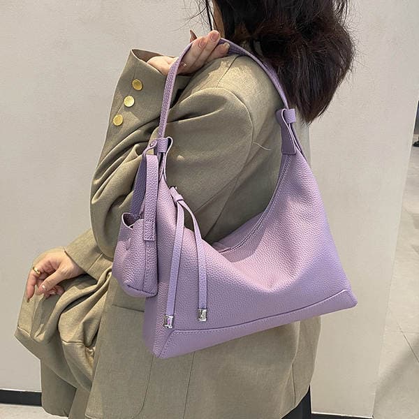 Women's New Genuine Leather Crescent Bag - Large Capacity Shoulder Crossbody Hobo Dumpling Bag & Underarm Handbag