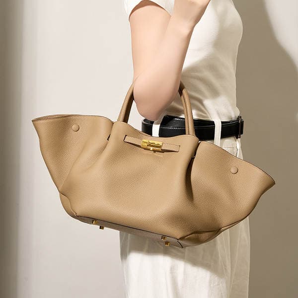 Women's Large Capacity Genuine Leather Crossbody Shoulder Bag - High-End Designer Commuter Handbag For Office
