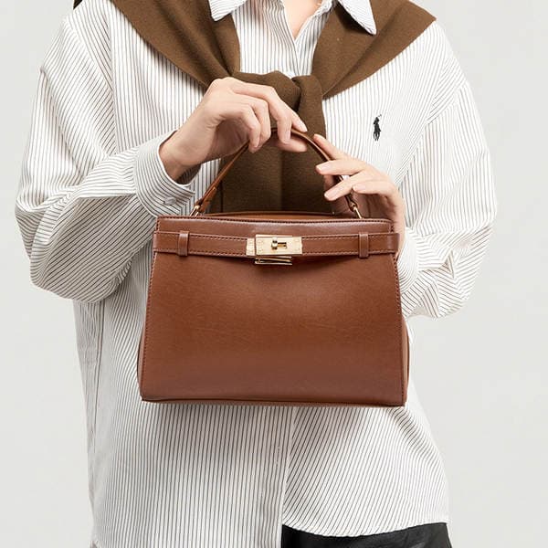 Retro Oil Wax Leather New Shoulder Genuine Leather Handbag For Women, Summer Fashion High-End Commuter Versatile Crossbody Bag