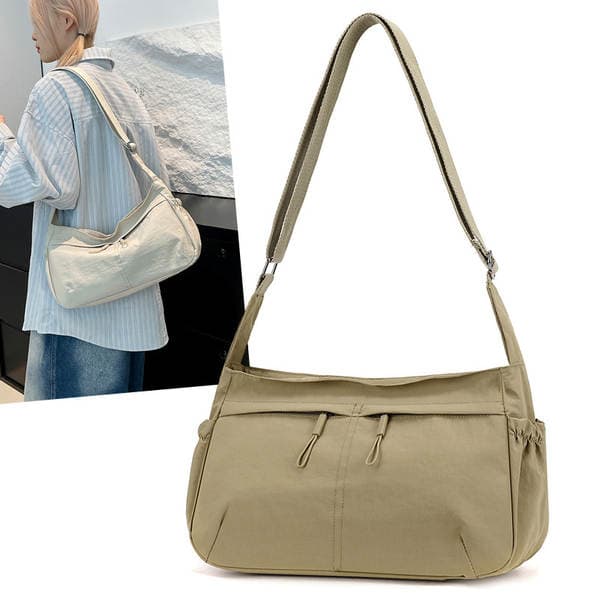 Japanese Style Fashion Commuter Women's Shoulder Bag Large Capacity Versatile Tote Bag Lightweight Nylon Crossbody Bag