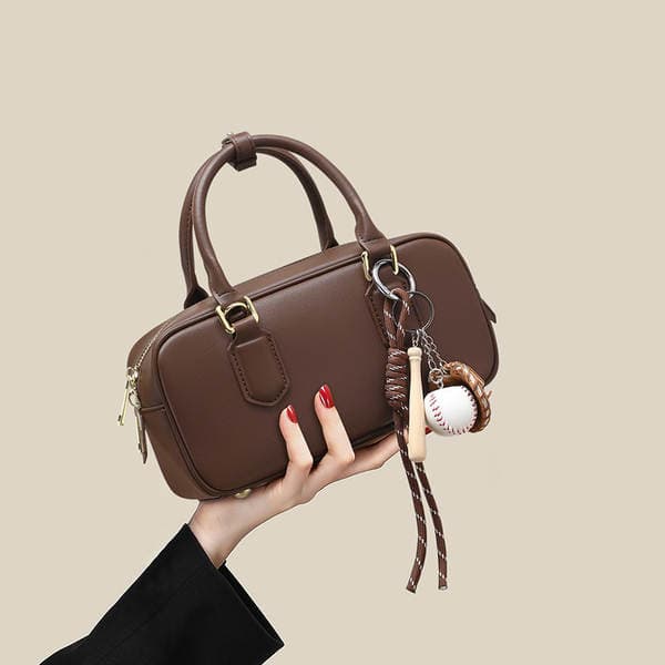 Women's Handbag 2026 New Summer Crossbody Bag Genuine Leather Shoulder Small Square Bag Bowling Bag
