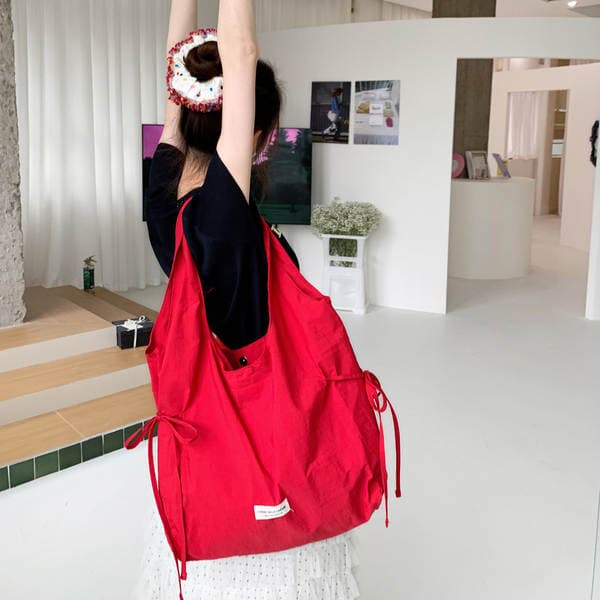 Early Spring New Korean Style Tote Bag Fresh Nylon Shoulder Bag Large Capacity Vest Bag Girly Commuter Bag