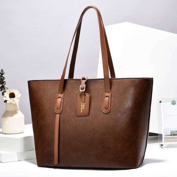 Cowhide Texture Tote Bag Taizhou Women's Shoulder And Crossbody Bag High-Quality Handbag