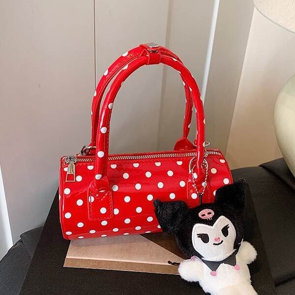 New Handbag Elegant Shoulder Crossbody Bag Boston Tote Bag Trendy Polka Dot Women's Commuter Backpack