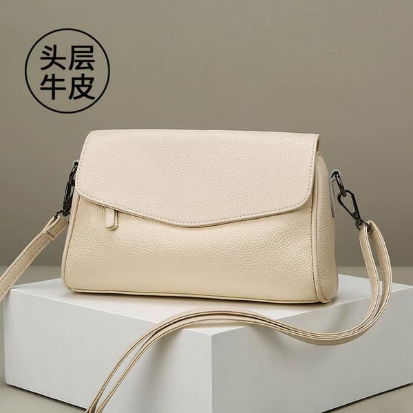 Cross-Border Wholesale Genuine Leather Small Square Bag For Women 2026 New Fashion Crossbody Bag Large Capacity Single Shoulder Pillow Bag Cowhide
