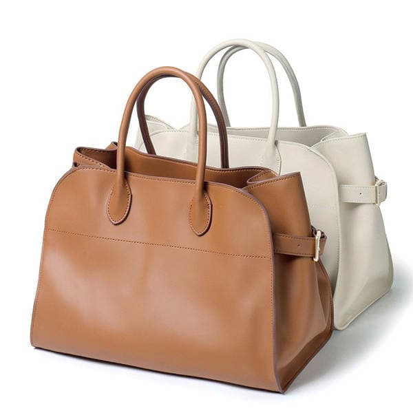Genuine Cowhide Retro Large Capacity Tote Bag Real Leather Versatile Commuter Shoulder Handbag Boston Bag