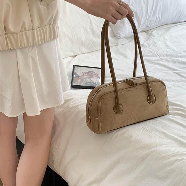 2025 New Suede Baguette Bag Minimalist Luxury Underarm Bag Shoulder Bag Fashion Versatile Women's Bag