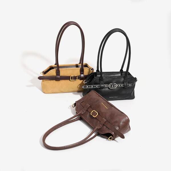 French Niche Elegant Underarm Shell Bag 2025 Autumn/Winter Retro Versatile Commuter Shoulder Handbag Baguette Bag