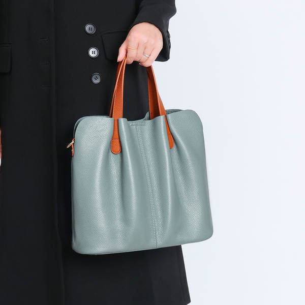 Women's Tote Bag Large Capacity Top Grain Cowhide Luxury Handbag Crossbody Bag Genuine Leather Shoulder Bag