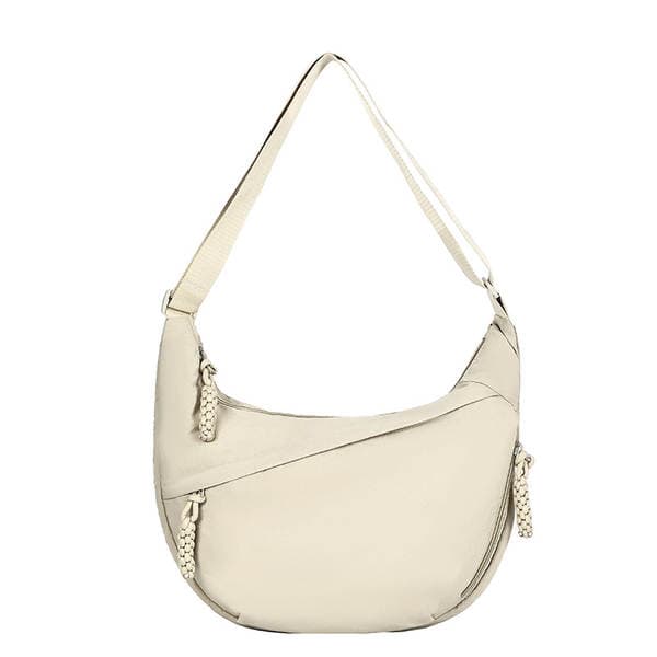 Fashion Lightweight Large Capacity Shoulder Bag For Women, Waterproof Nylon Crossbody Dumpling Bag For Students And Commuting