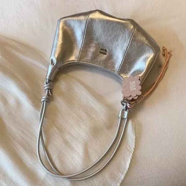 Nanfeng Chio2nd Starry Night Silver Underarm Bag 2025 Unique Stylish Women's Shoulder Crossbody Crescent Bag
