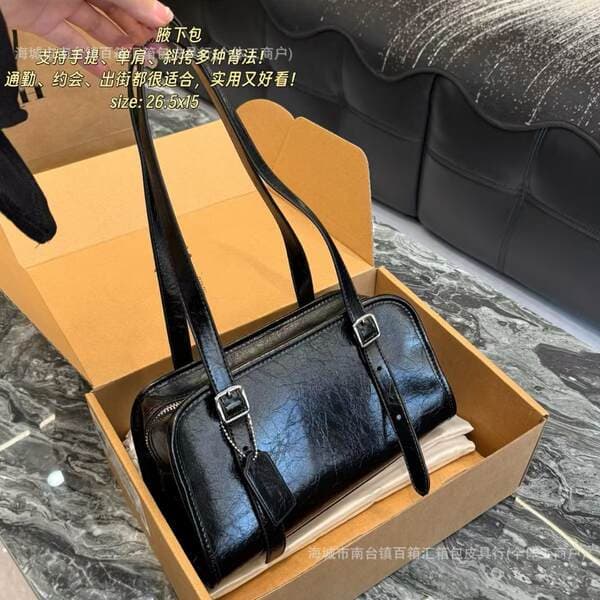 2026 New Arrival C-Brand Genuine Leather Boston Pillow Bag Luxury Large Capacity Women's Handbag Shoulder Crossbody Bag