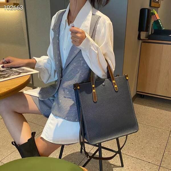 Women's Genuine Leather Business Briefcase - Versatile Minimalist Crossbody Tote Bag, Large Capacity For Commuting