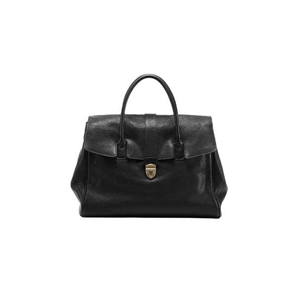 2025 Qiuzhen Women's Genuine Leather Handheld Briefcase, Premium Vintage Large Capacity Commuter Top Grain Vegetable-Tanned Cowhide Bag