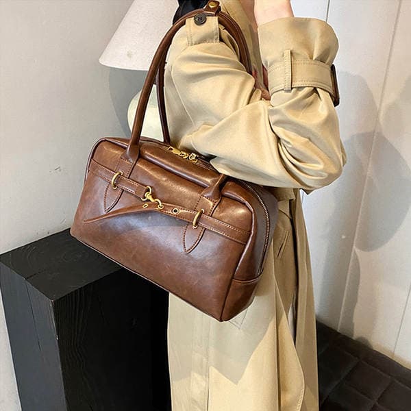 Retro Large Capacity Underarm Bag For Women 2025 New Spring/Summer Shoulder Bag Handbag Commuter Boston Pillow Bag