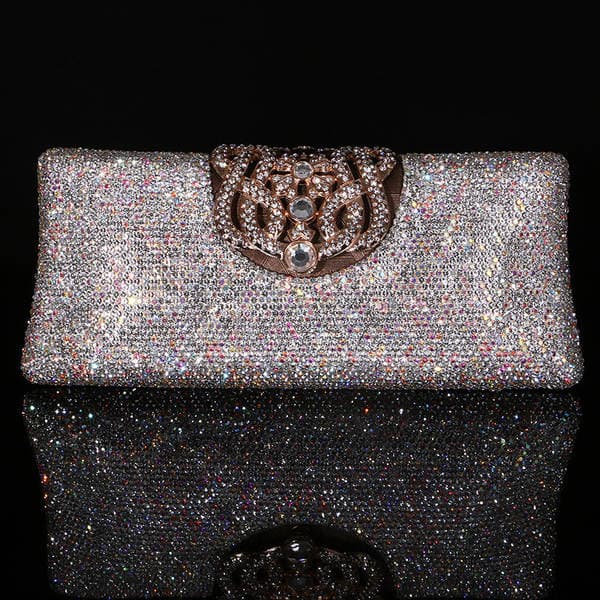 Women's Rhinestone Clutch Bag - Elegant Diamond-Encrusted Evening Bag For Parties, Banquets, And Qipao Outfits