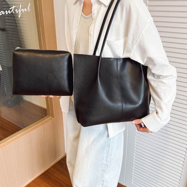 Commuter Tote Bag Large Capacity 2025 New Arrival Mother-Daughter Set Fashion Handbag Shoulder Underarm Versatile Bucket Bag