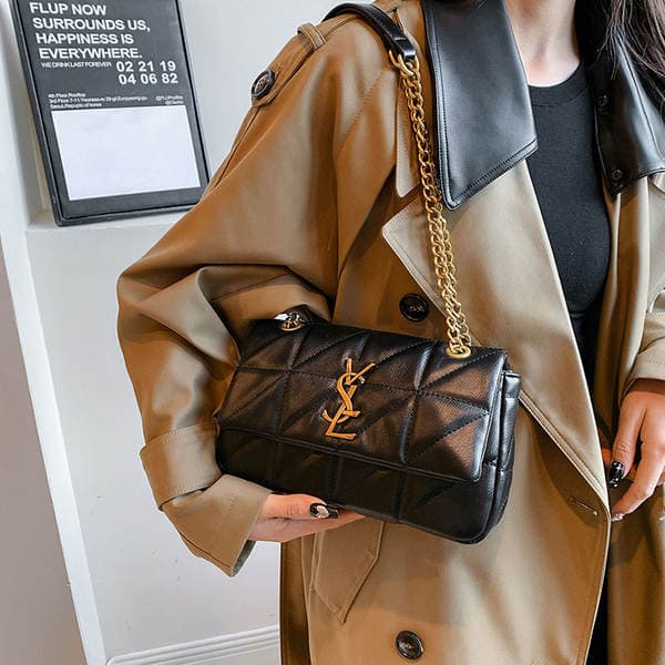 Women's New Genuine Leather Small Square Bag - St. Lucia Roman Polish Hot Sale French Underarm Bag, Single Shoulder Crossbody Bag