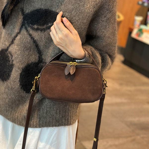 Women's Small Handbag 2024 Autumn/Winter New Arrival Crossbody Bag Fashion Cowhide Leather Versatile Retro Shoulder Bag