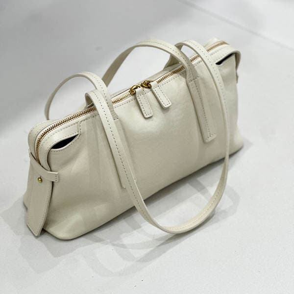 2026 New Genuine Leather Retro Baguette Bag For Women Soft Leather Shoulder Underarm Bag Large Capacity Commuter Tote Handbag