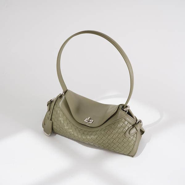 Luxury Cowhide Shoulder Bag For Commuting - French Niche Style Designer Genuine Leather Underarm Bag For Women