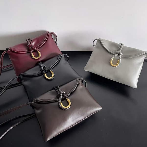 2025 New Luxury Woven Metal Buckle Evening Clutch Bag Genuine Leather Fashion Shoulder Crossbody Bag For Women