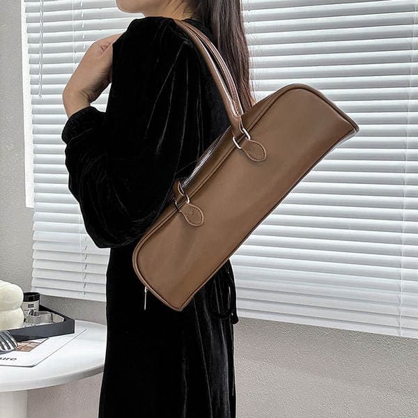 French Luxury Casual Retro Women's Bag 2024 New Fashion Trendy Textured Chic Cool Girl Baguette Bag