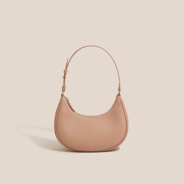Women’s Genuine Leather Underarm Bag, 2026 New Crescent Baguette Shoulder Bag