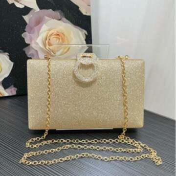 European And American Luxury Sparkling Rhinestone Clutch Bag, Evening Bag For Gowns, Banquet Bag, Bridal Wedding Chain Bag