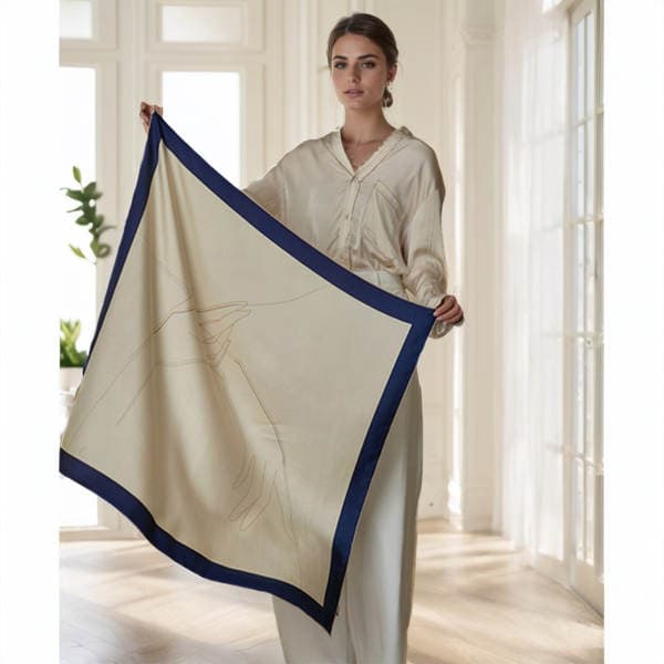 Premium Pure Silk Scarf Simple Heavyweight Twill 100% Mulberry Silk Fashionable Square Shawl For Women
