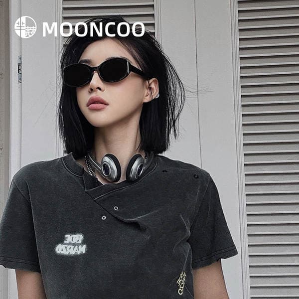 Miku Retro Korean Style Cat-Eye Designer Sunglasses for Women Influencer Black Sun Glasses UV Protection for Driving Versatile Eyewear