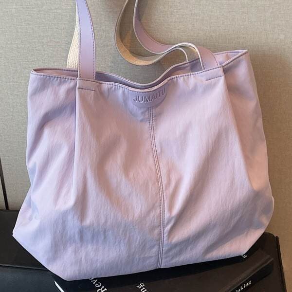 Summer Lightweight Nylon Bag For Women, Large Capacity Commuter Tote, Casual Versatile Student Shoulder Canvas Bag